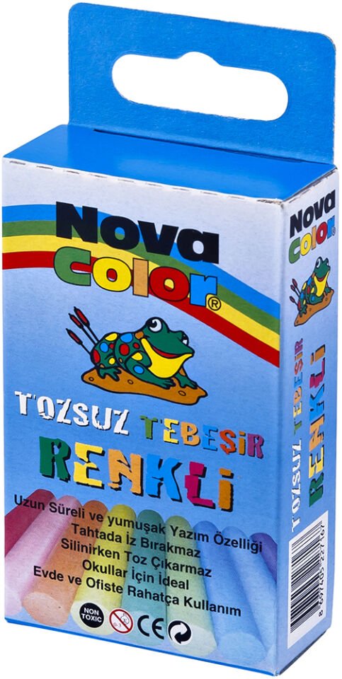 Nova Color Tozsuz Tebeşir  Renkli 10'lu Paket
