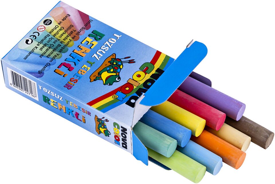 Nova Color Tozsuz Tebeşir  Renkli 10'lu Paket