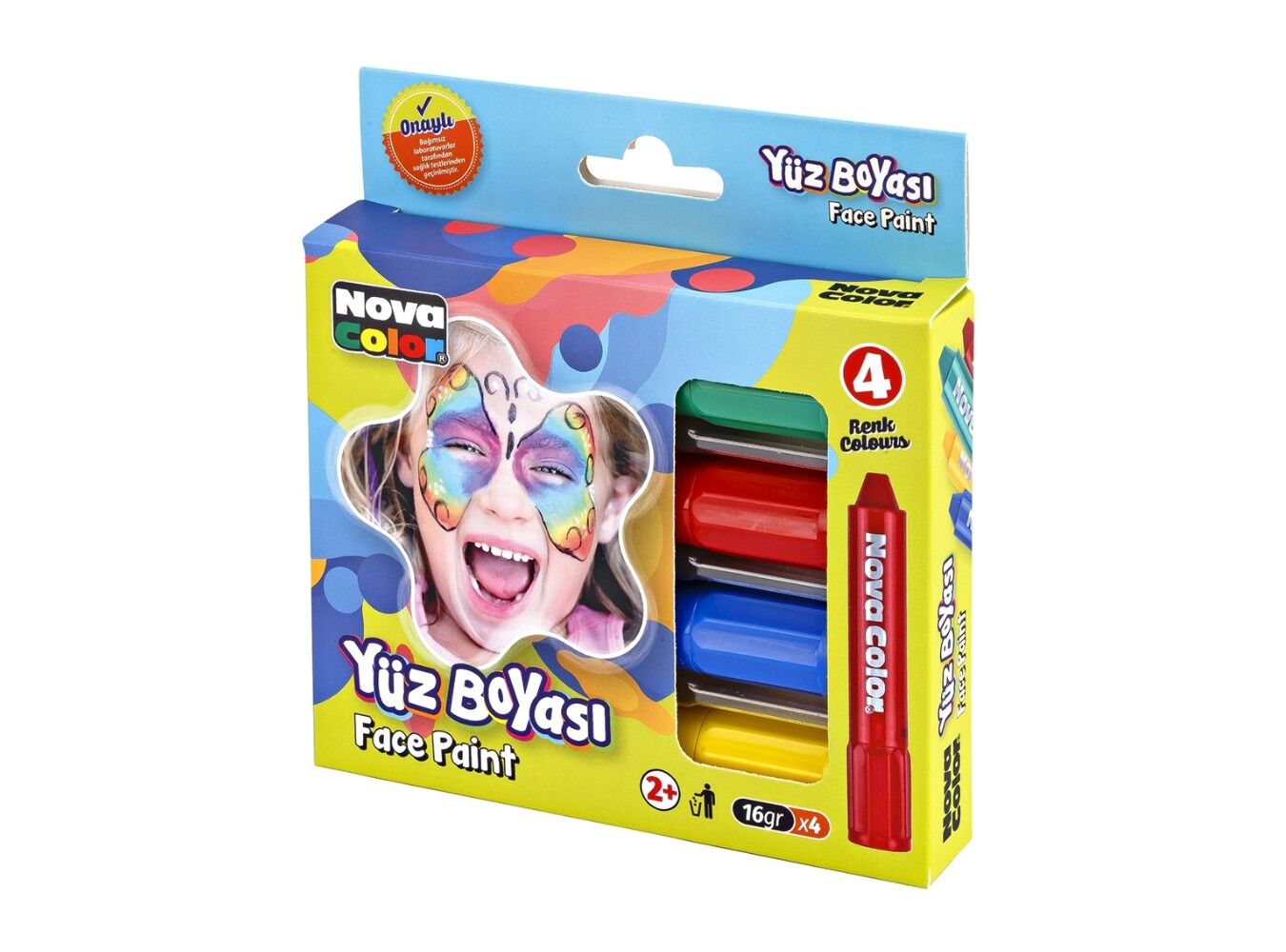 Nova Color Yüz Boyası Kalemi 4 Renk