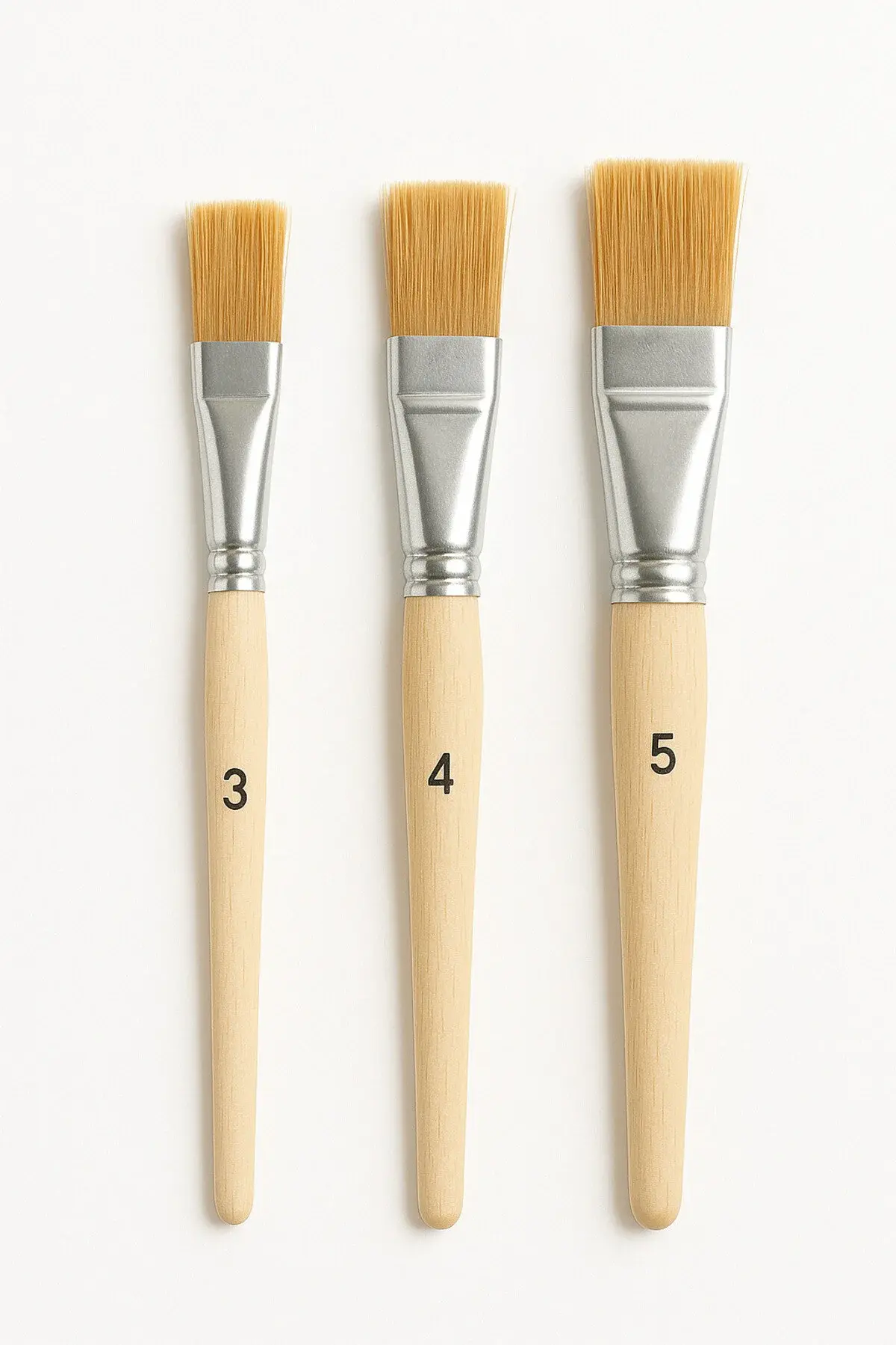 Numara Zemin Fırçası, Sentetik, Akrilik, Guaj, Boya Fırçası 3 Boy