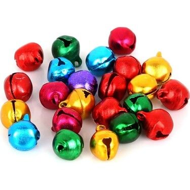 100 Adet 12 mm Karışık Renkli Kulplu Zil Çan Çıngırak Metal Amigurumi Zili Takı Aksesuar