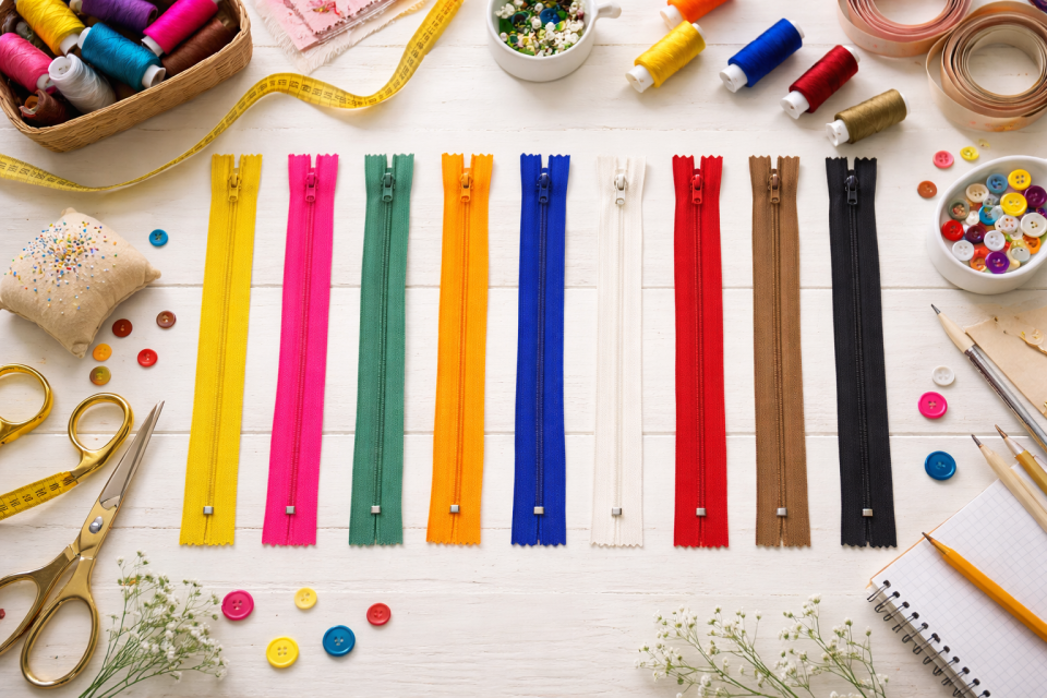 Renkli Fermuar 20 cm | 10'lu Paket