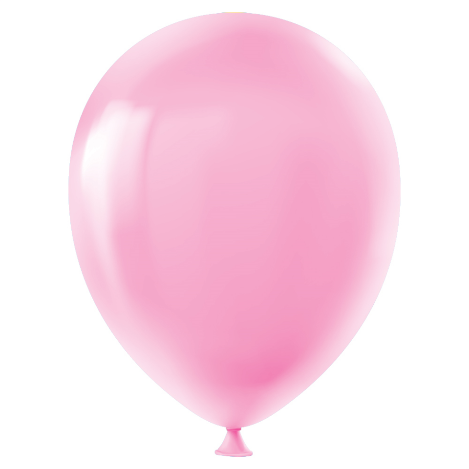 Pembe Balon Desensiz Renkli Lateks Balon Normal Ebat 100'lü Paket