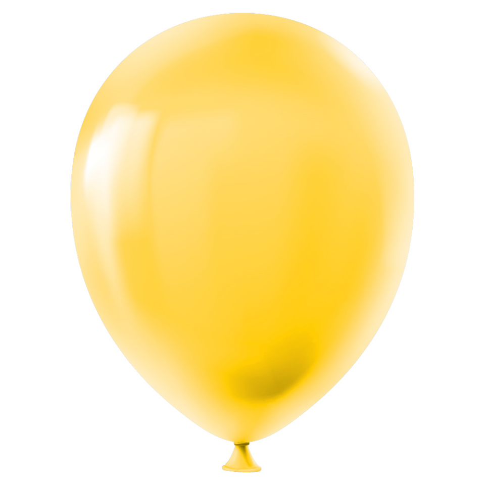 Sarı Balon Desensiz Renkli Lateks Balon Normal Ebat 100'lü Paket