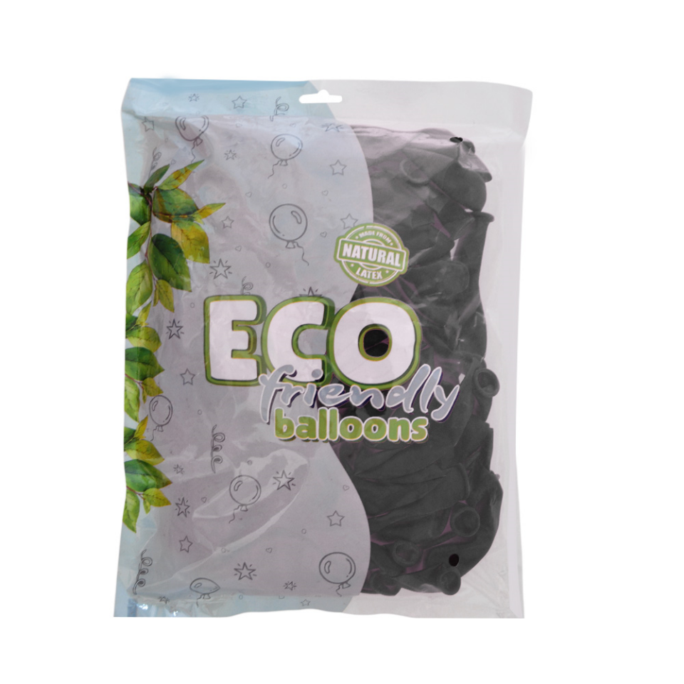 Siyah Balon Desensiz Renkli Lateks Balon Normal Ebat 100'lü Paket