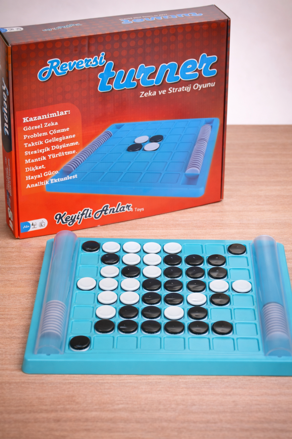 Ahşap Reversi Mangala Oyunu , Zeka Oyunu, Strateji, Akıl Oyunu, Eğitici Oyun