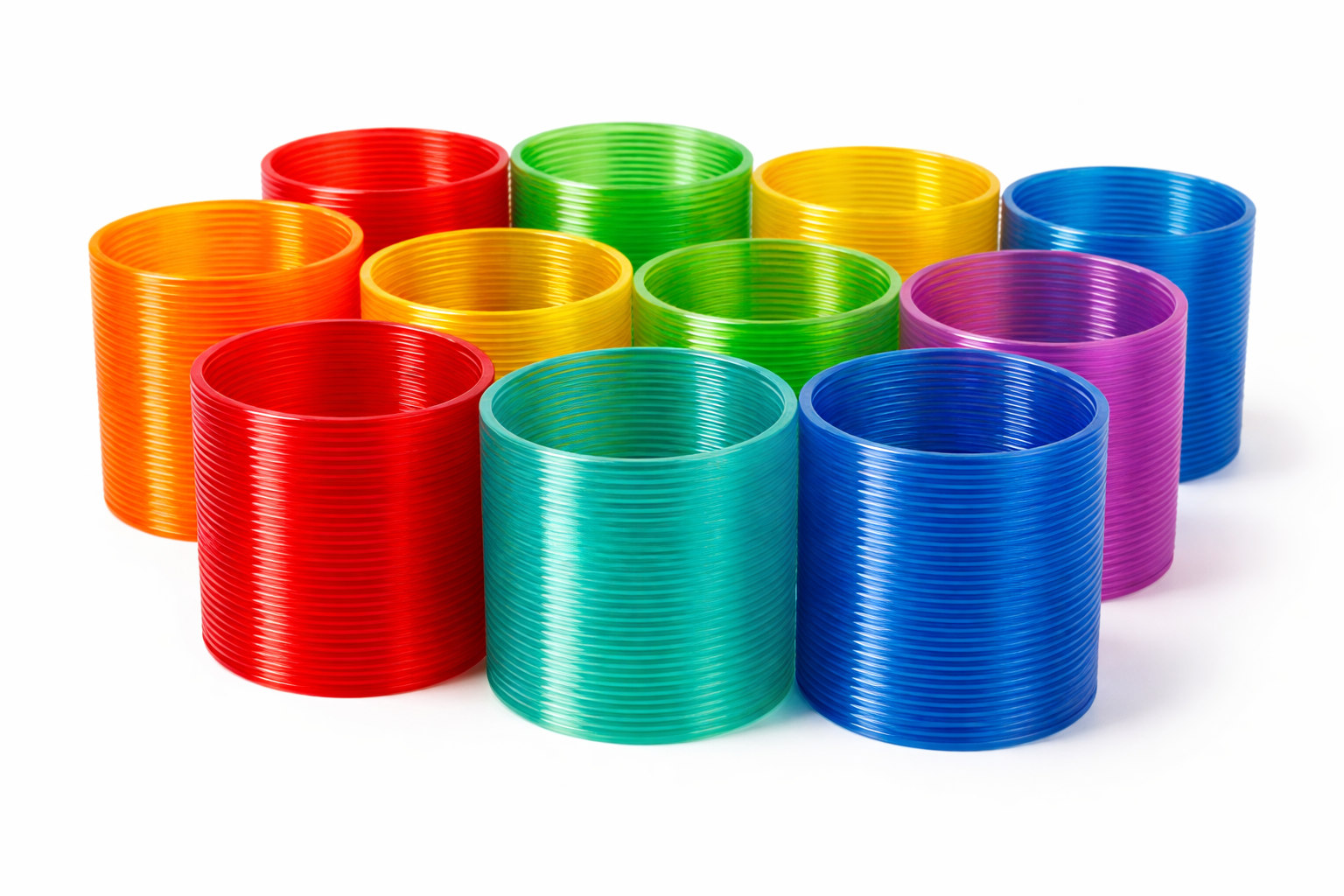 Renkli Slinky Yay – Figürsüz Plastik Oyuncak Yay