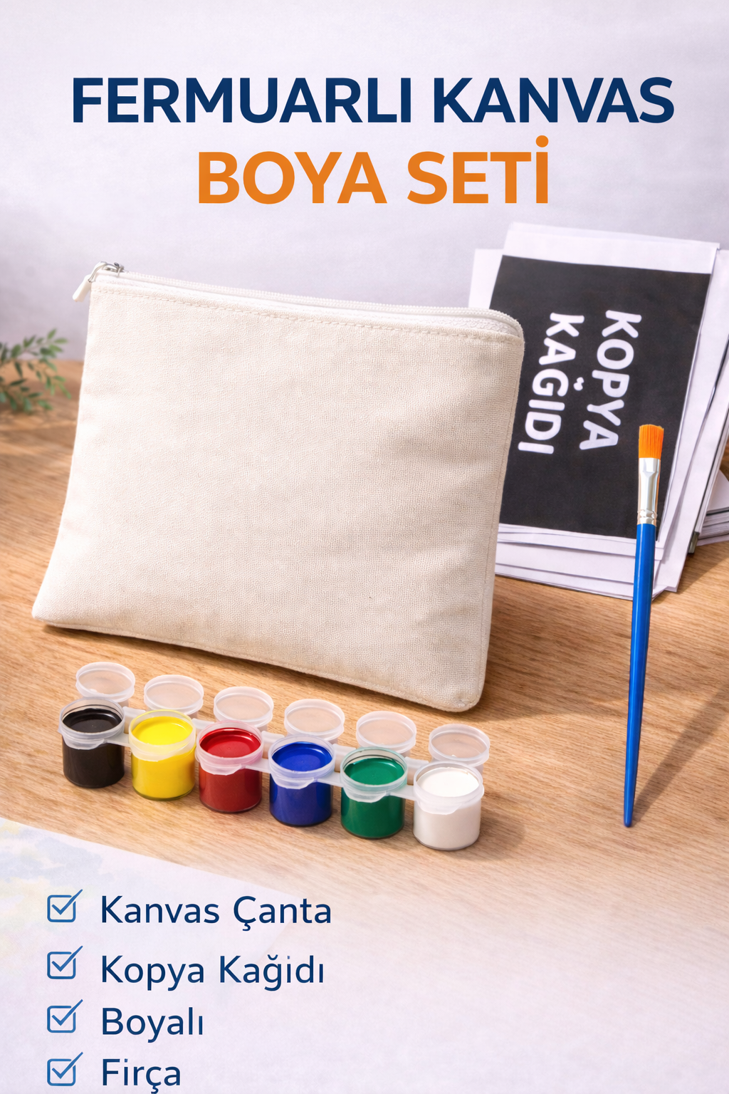 Fermuarlı Cüzdan Boyama Seti – Makyaj Çantası | Kalemlik | Cüzdan Boyama Etkinliği