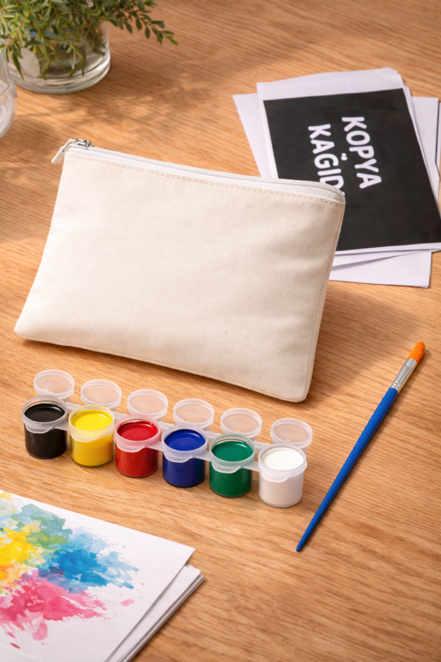 Fermuarlı Cüzdan Boyama Seti – Makyaj Çantası | Kalemlik | Cüzdan Boyama Etkinliği