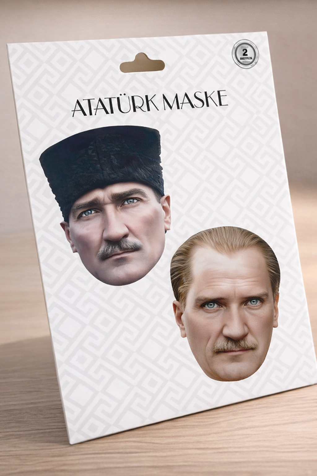 Atatürk Maske 2 Adet Çocuk Yüz Maskesi Milli Bayram Okul Gösteri Maskesi