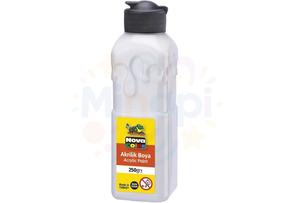 Nova Color Akrilik Boya 250 ml - Sedef Beyazı