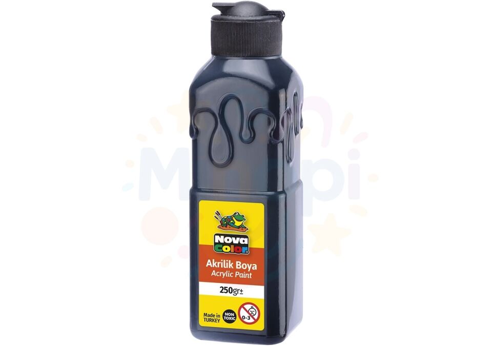 Nova Color Akrilik Boya 250 ml - Siyah