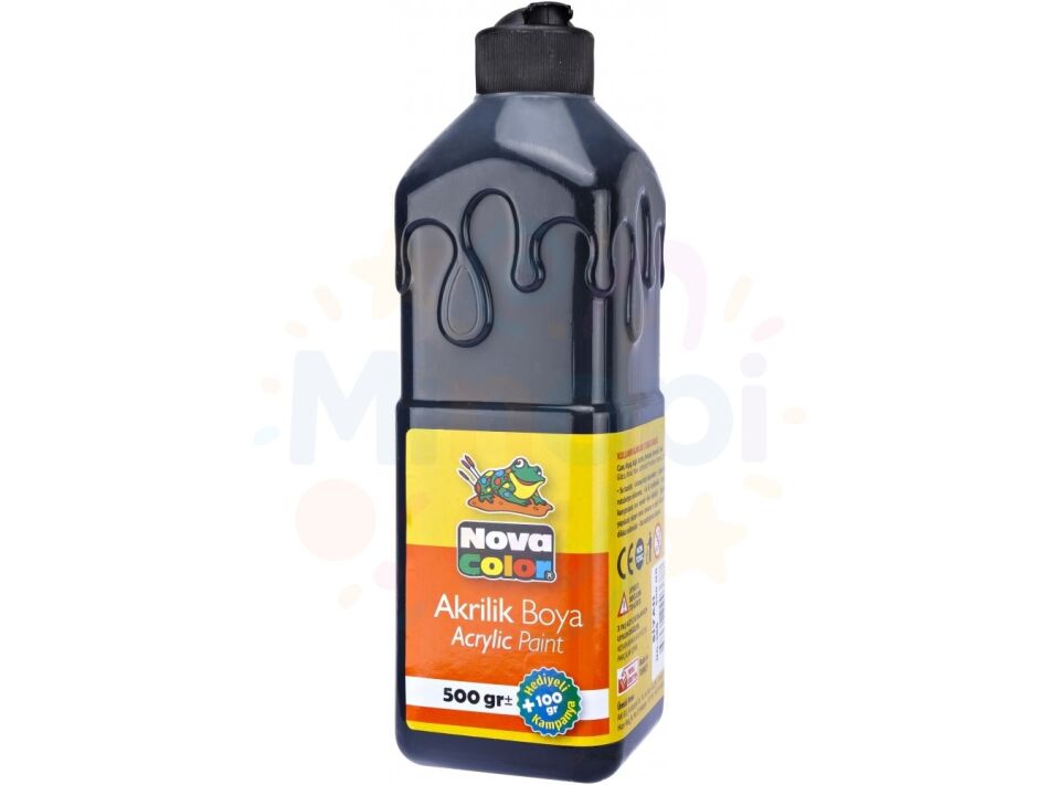 Nova Color Akrilik Boya 500 ml - Siyah