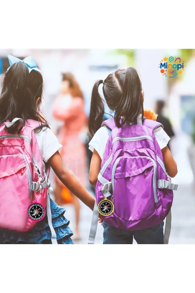 1 Adet Pusula Anahtarlık Renkli Plastik Küçük Pusula Okul Deney Gezi Cep Pusulası Manyetik Hediye