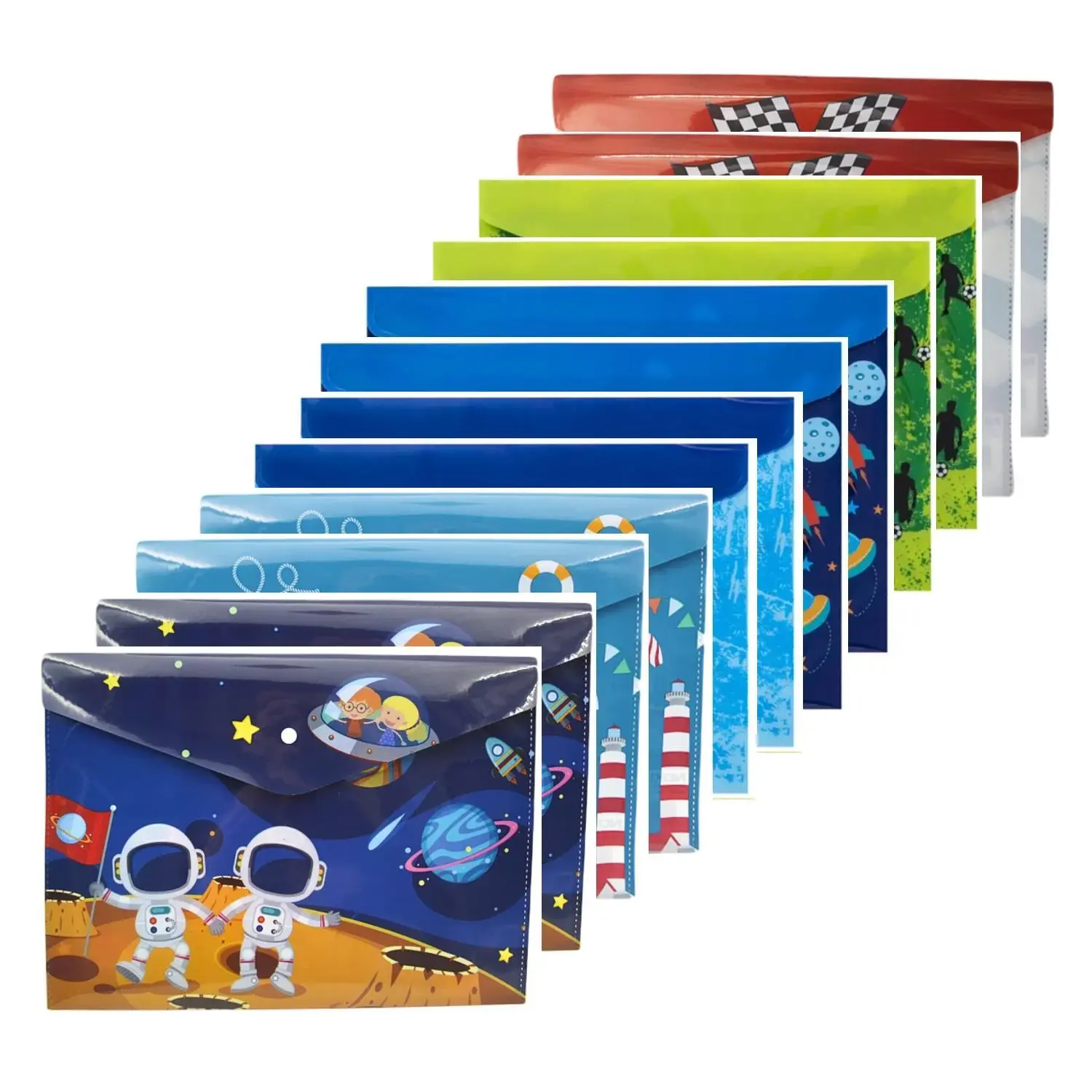 ( 1 Adet ) Desenli Dosya Çıtçıt Dosya A4 Karışık Desenler Çıtçıtlı Dosya