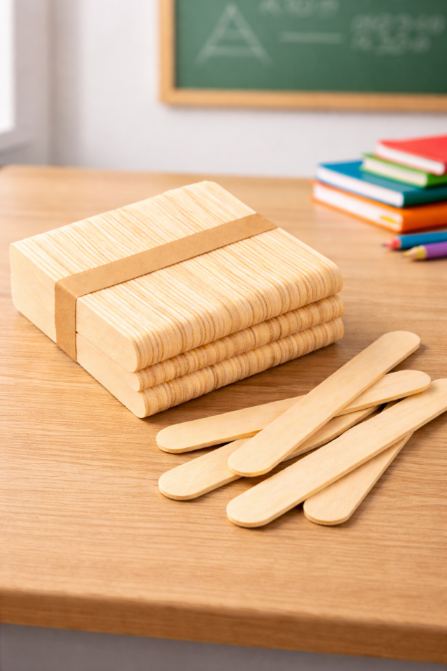 Geniş Dil Çubuğu 50'li Paket - Natural Ağda Spatulası Dil Çubuğu