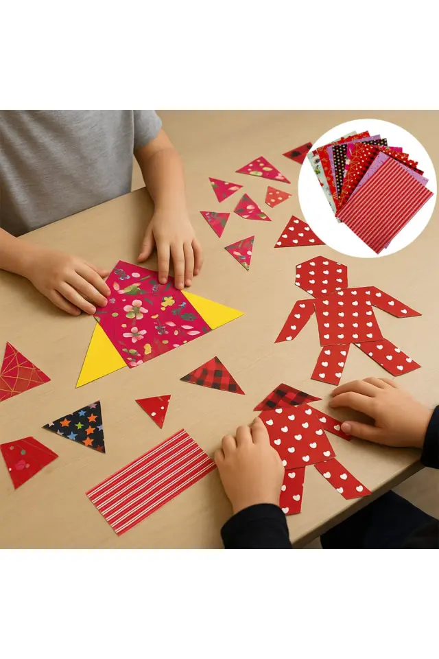 Desenli Elişi Kağıdı 10'lu Paket 10 Farklı Desen Elişi Kağıdı