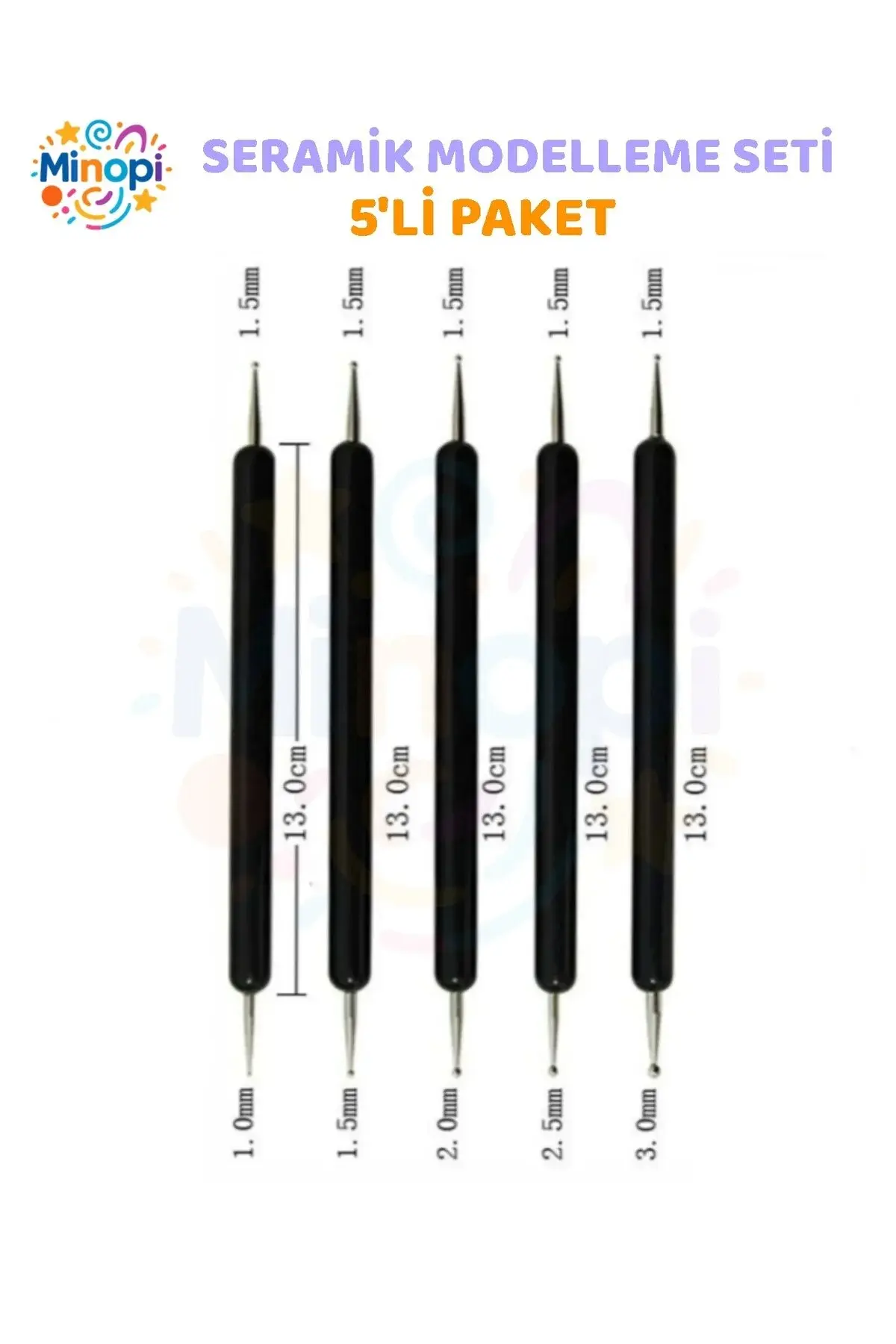 Seramik Kil Çömlek Şekillendirici 5 li Seramik Modelaj Oyma Seti Heykel Katlama Kalemi Oyma